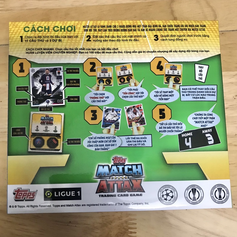 MỚI - BST Thẻ in Match Attax Ligue 1 22/23 phiên bản Việt hoá