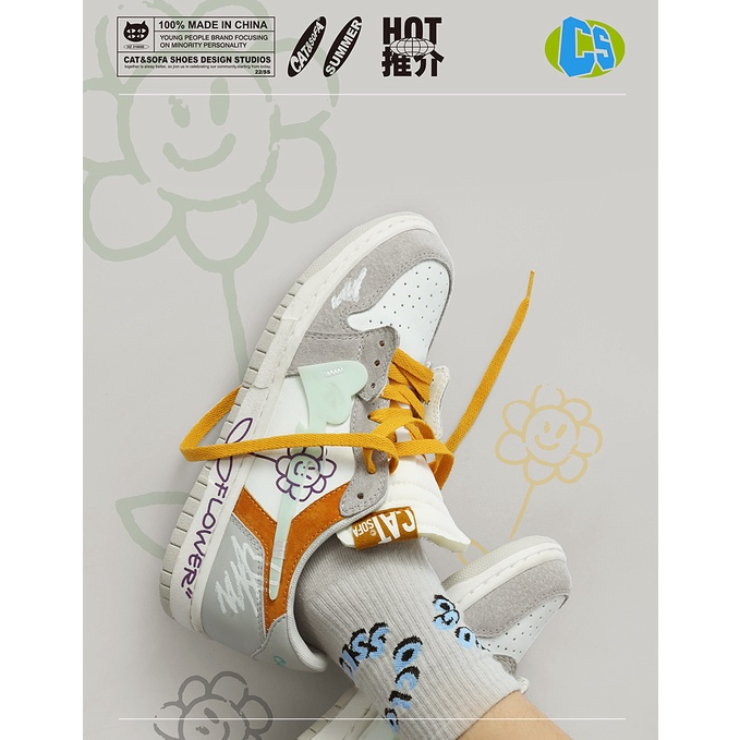 Giày Cat Sofa Chính Hãng 🔴SIMPLE SNEAKER🔴 Giày Sneaker Cat&Sofa Flower Phong Cách Đường Phố AC254