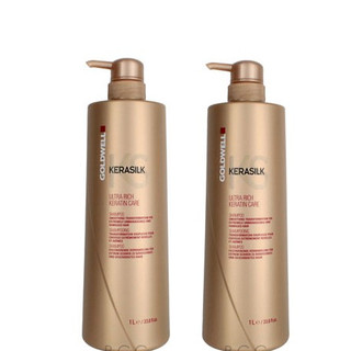 Cặp Dầu Gội Xả Siêu Mượt Goldwell Keratin Kerasilk 1000ml X 2