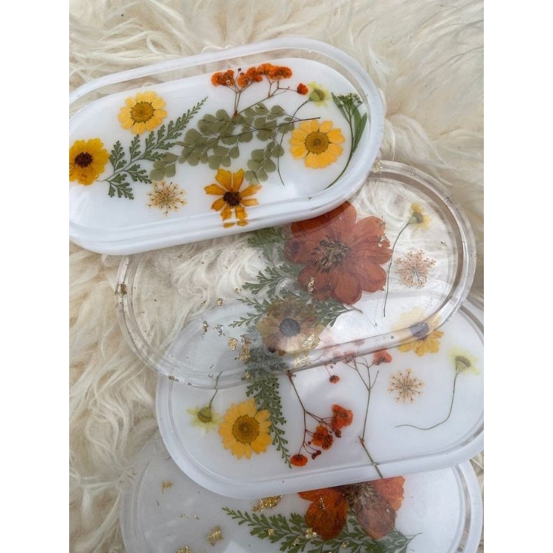 Khuôm oval đúc làm dĩa, khay nhỏ đổ thủ công resin, jesmonite, đất sét.....