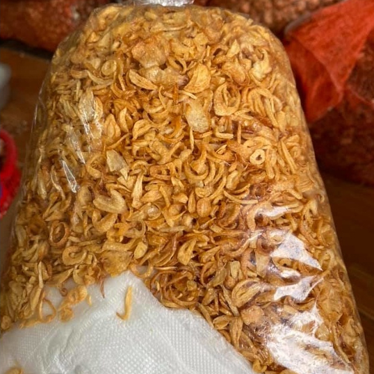 100gr Hành phi nhà làm không trộn bột dùng ăn kèm bánh tráng, bún, mì, miến,...