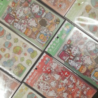 Túi 6 tấm sticker trong suốt, giấy washi