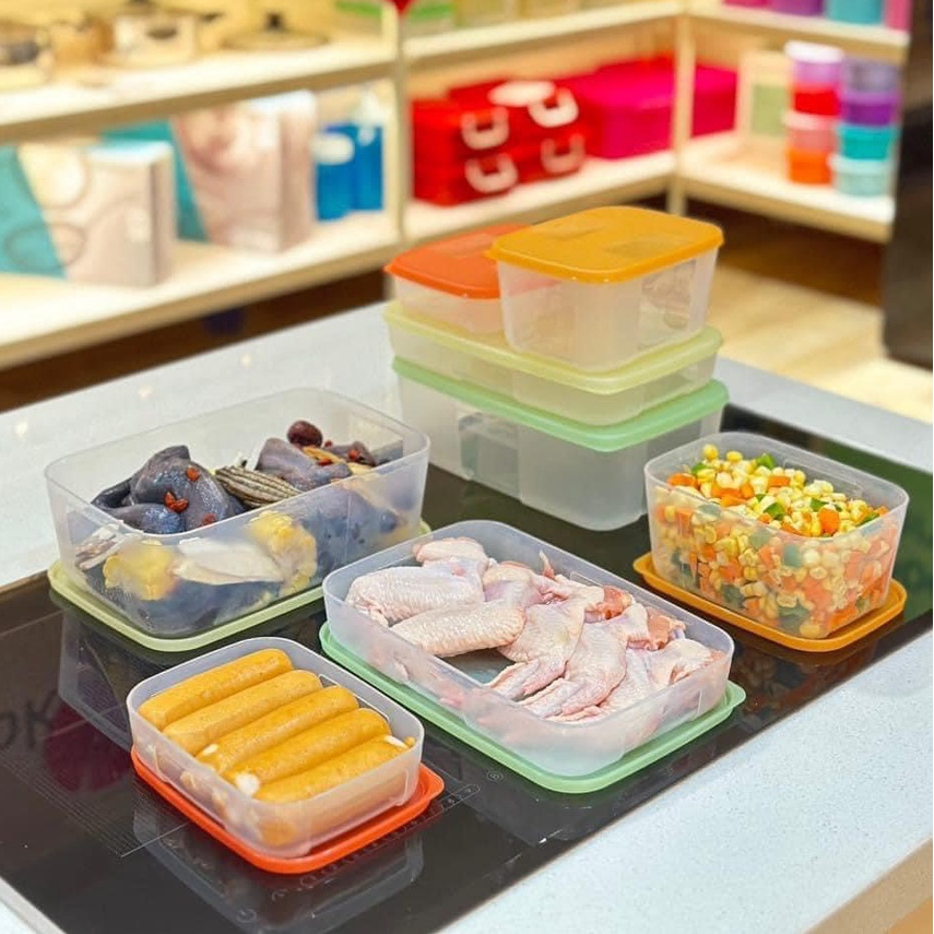 Bộ hộp trữ đông Tupperware Freezermate Colorful Essential Set (15 hộp) - Bảo hành trọn đời - Nhựa nguyên sinh PP số 5