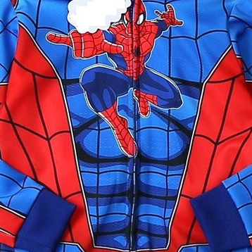 Áo khoác siêu nhân bé trai hình nhện xanh