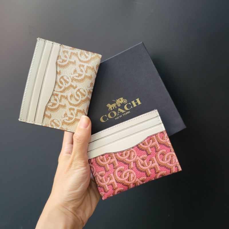 [Bao check chính hãng] Ví đựng thẻ Card Holder Coach mẫu mới da thật