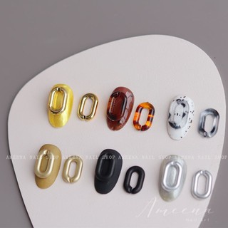 charm mắt xích trang trí móng tay