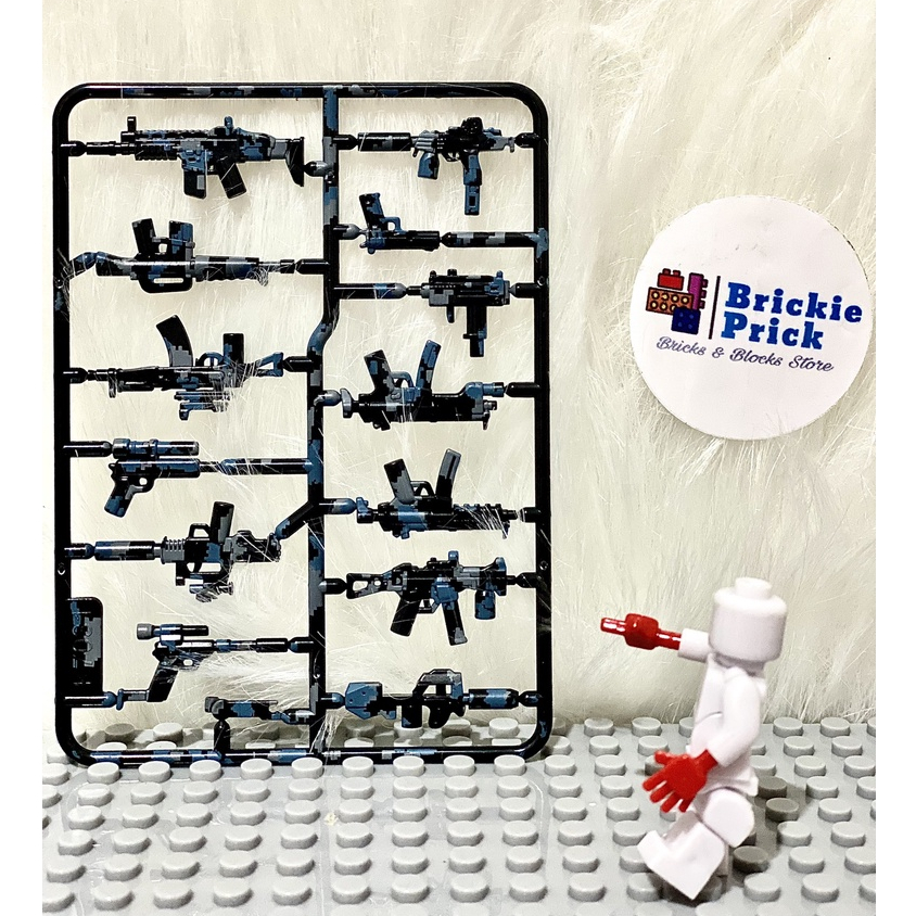 Non - Lego Army -  Phụ Kiện Súng Camo Xám - Đồ chơi lắp ráp - Brickie Prick