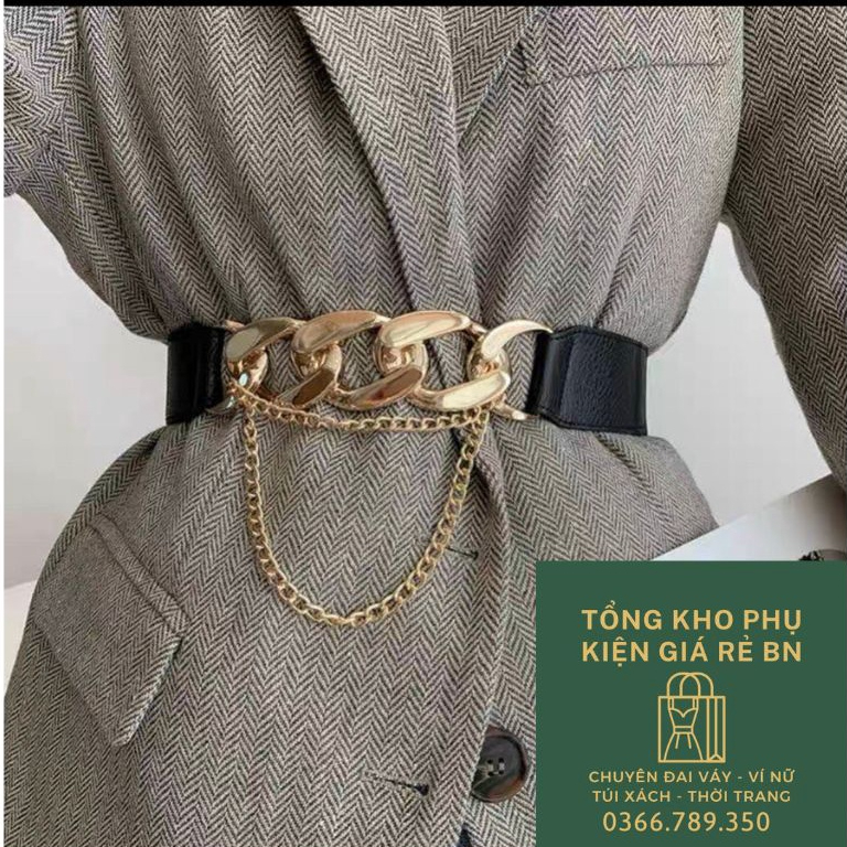 Đai váy phối xích - belt váy nịt đầm sang trọng dự tiệc