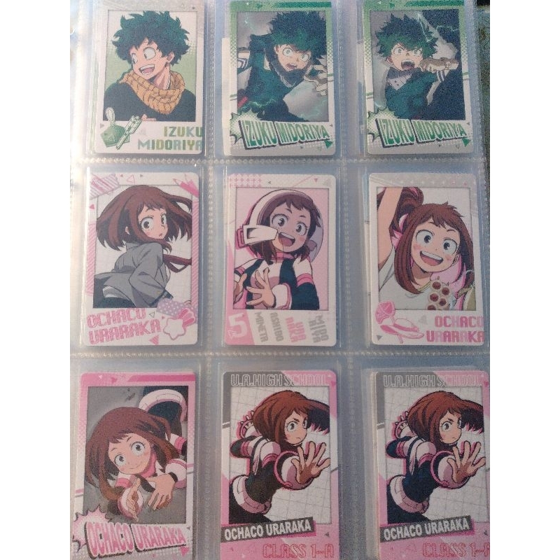 Thẻ bài snapmide Deku, Ochako, Momo