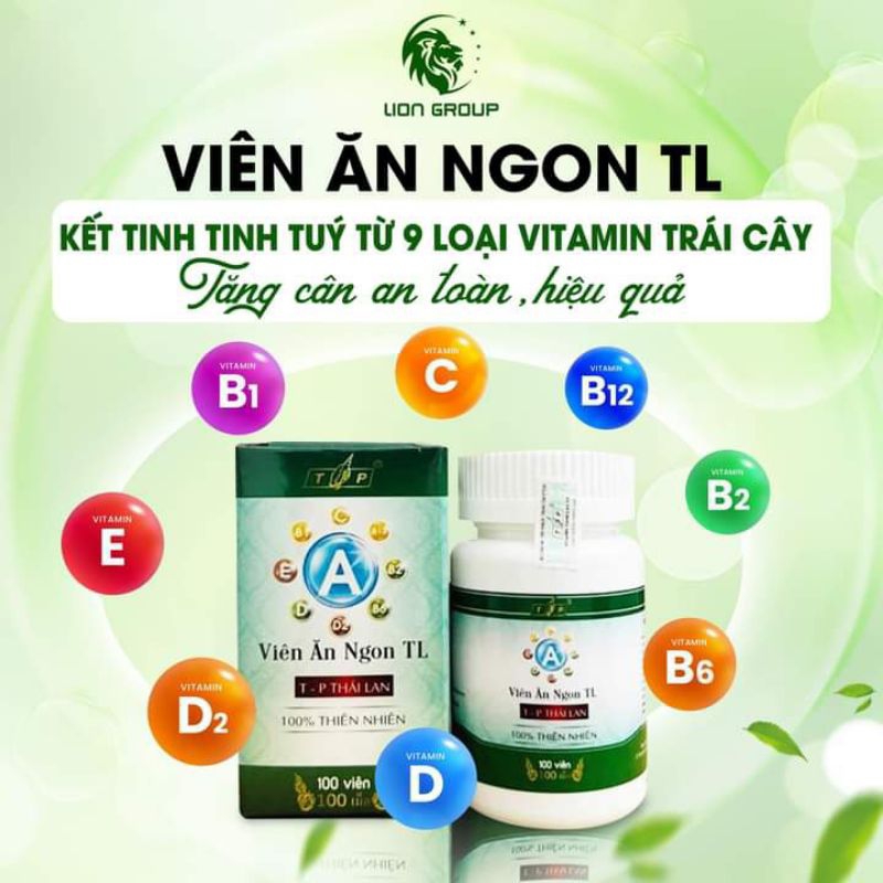 Viên ăn ngon TL T_P Thái Lan 9 loại Vitamin Trái Cây 100 viên