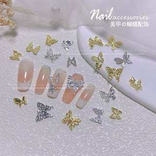charm bươm vàng bạc nail trang trí móng