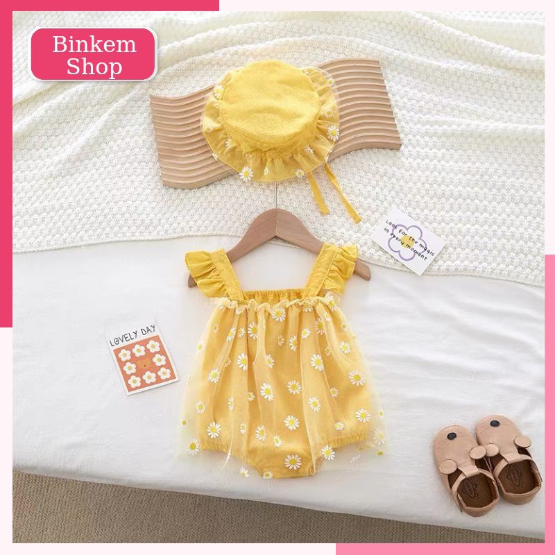 Bodysuit/ body chip tặng Kèm Mũ xinh xắn cho bé