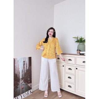 Set lam gấm tay lỡ , nút ngọc