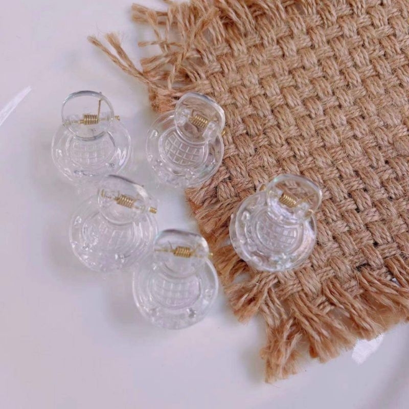 Túi 10 kẹp càng cua nhỏ trơn tự đính charm