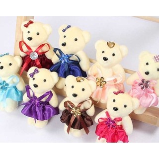 Gấu teddy mini mặc váy tặng quà, trang trí lễ cưới