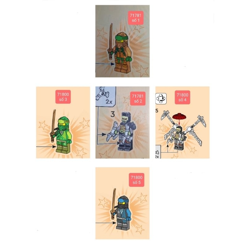 Xếp hình lego nhân vật set 71781 , 71800
