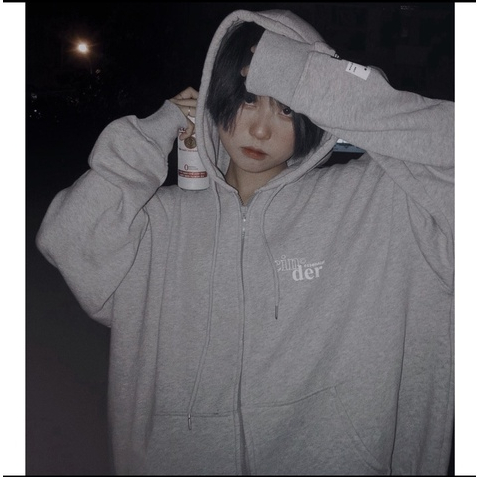 Áo Khoác, Áo Hoodie Zip Nỉ Bông Có Mũ Cinder Dáng Rộng Cho Nam Nữ