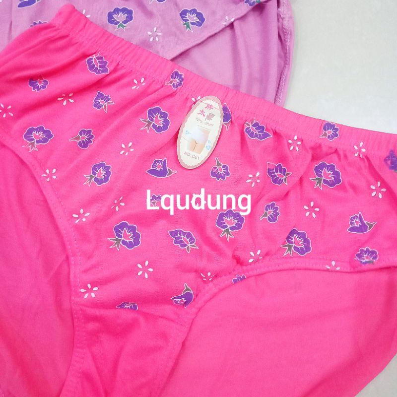 10 chiếc quần lót bà già size to 65-75kg cotton thoáng mát