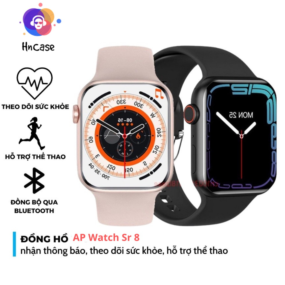 Đồng hồ thông minh AW SR8- Smartwatch Bản cao cấp Nhất - Đầy đủ tính năng Theo dõi Sức khỏe, Thể dục, Nghe gọi