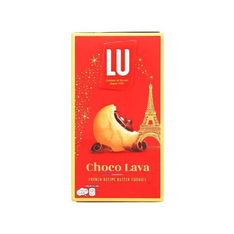 Bánh quy bơ LU nhân socola chảy sánh mịn hộp 120g