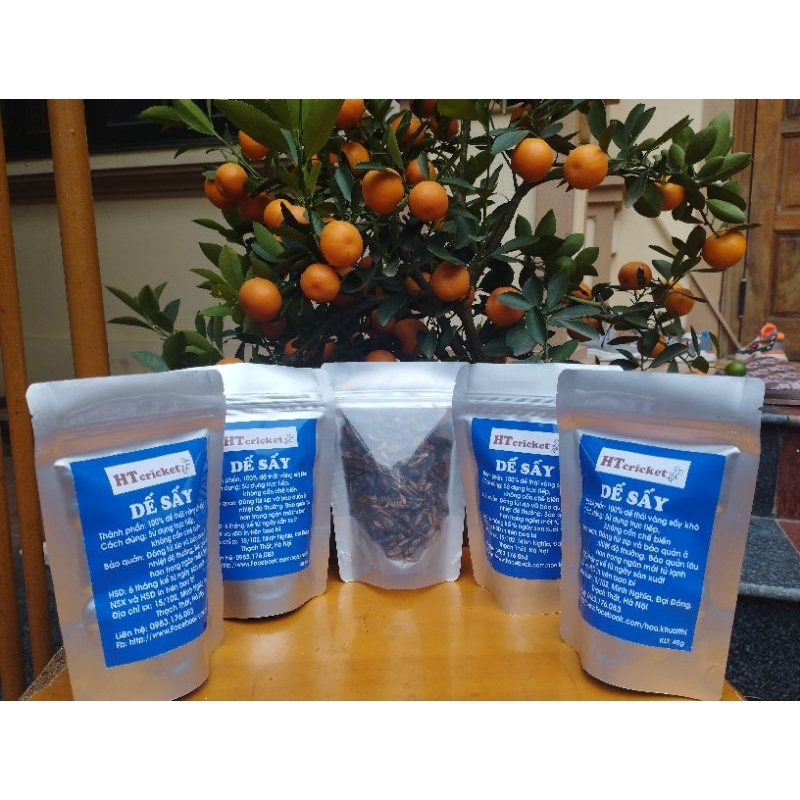 Dế sấy khô 100g cho hamster, nhím, sóc, chim, cá...