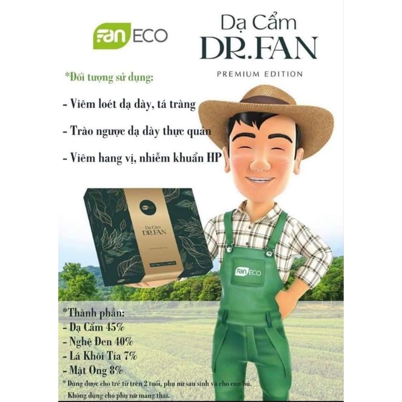 (Chính Hãng) Cao uống liền Dạ Cẩm faneco - Hỗ trợ Dạ Dày (Hộp 12 lọ x 30ml)