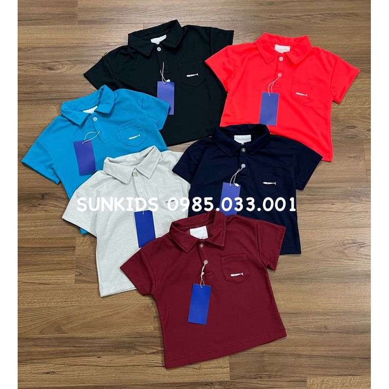 Áo Polo hè bé trai Coolmax túi ngực