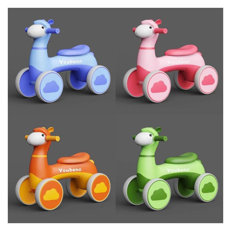 Xe chòi chân xe chòi cừu cân băng có đèn nhạc cho bé