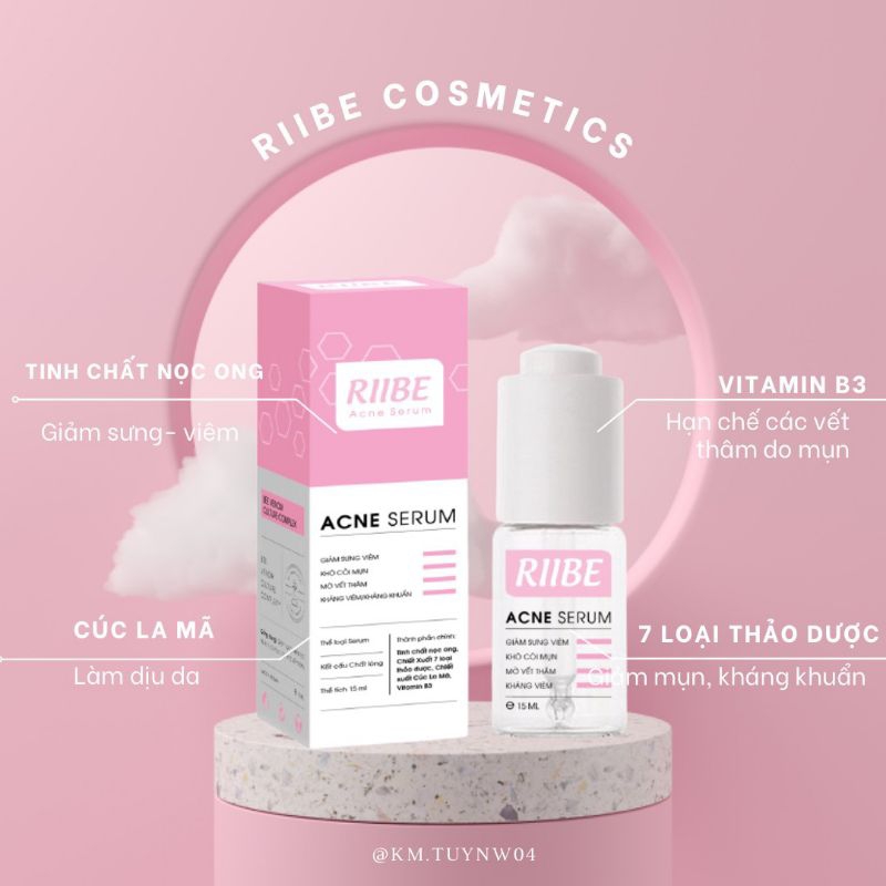 SERUM RIIBE  tặng 30ml sữa rửa mặt riibe +quà