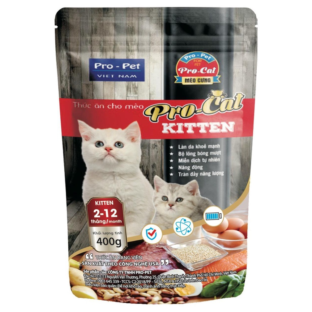 400GR THỨC ĂN CHO MÈO CON PRO-CAT