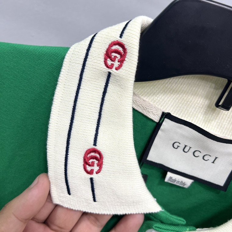 ẢNH THẬT - Áo Polo Gucci Embroidered VNXK - ÁO PHÔNG CÓ CỔ NAM NỮ HÀNG XUẤT DƯ FULLTAG