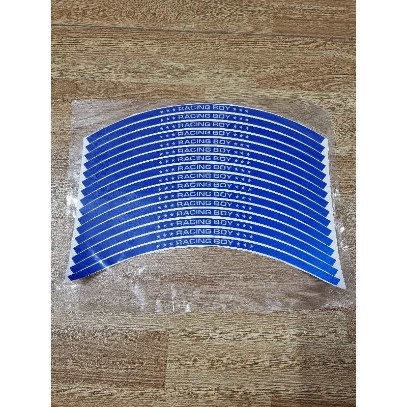 tem chỉ xanh dương dán vành các loại xe máy(3m phản quang)