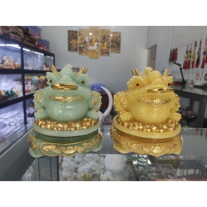 Cóc Ngậm Tiền - Thiềm Thừ 13.5cm - Thiềm Thừ Chiêu Tài Phong Thủy