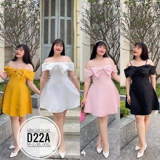 [Hình thật] Đầm tafta big size đầm nơ từ 55kg-90kg