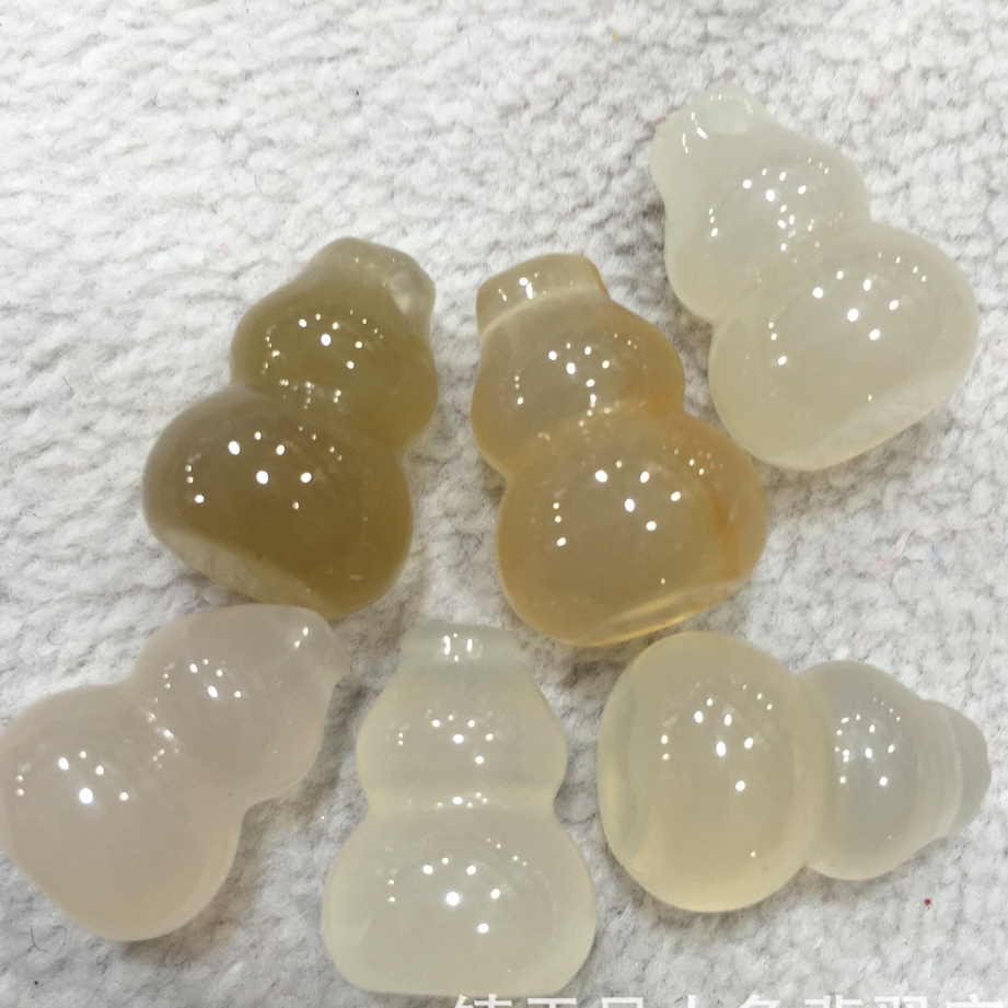 ĐÁ NGỌC Hình Trái Hồ Lô size nhỏ LÀM NGỌC BỘI TRANG SỨC ĐEO Cổ trang- Phụ kiện nguyên liệu trang sức thủ công