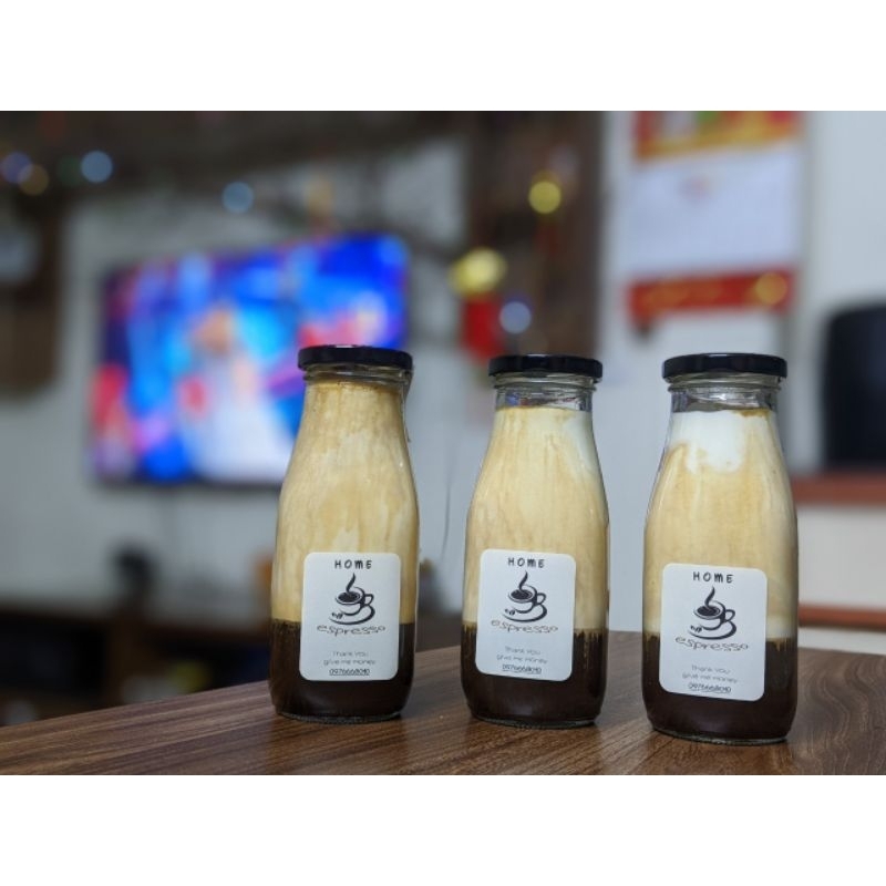 Chai cafe cốt dừa 310ml cafe pha máy