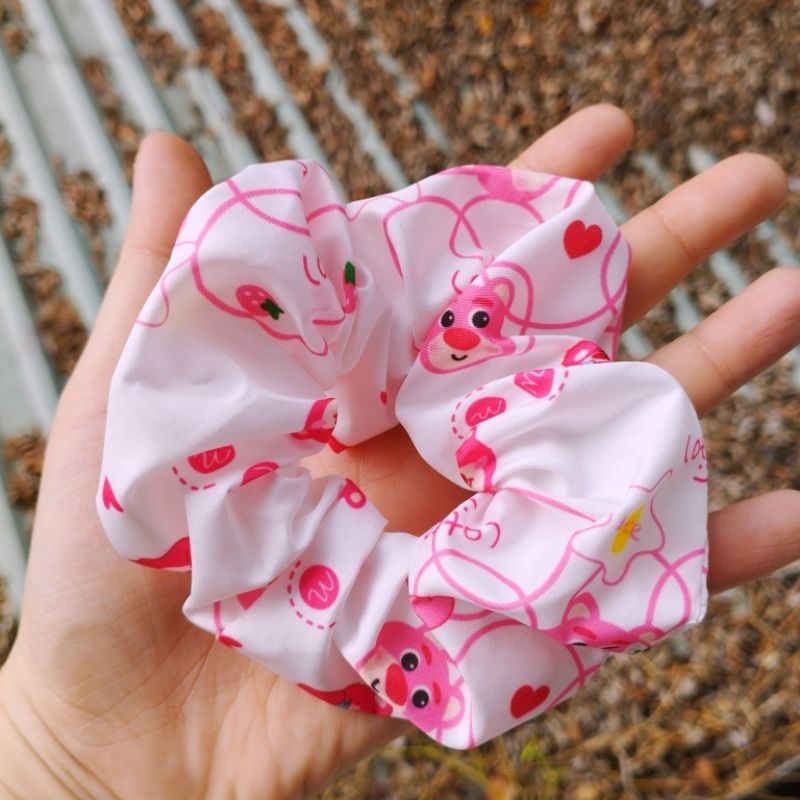 Srunchies Cột tóc Gấu Dâu Losto 6 Mẫu vải đẹp siêu hot