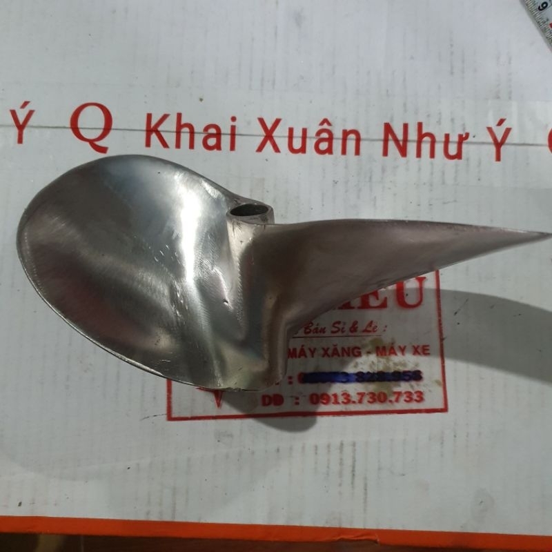 Chân vịt inox ab 2 cánh thái honda 6.0hp 6.5hp máy nhong cốt xéo loại bóng mờ cam kết như hình giá sỉ