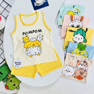 Bộ thun lạnh ba lỗ cho bé bộ sát nách cho bé hàng thun mát siêu mềm hình in sắc nét