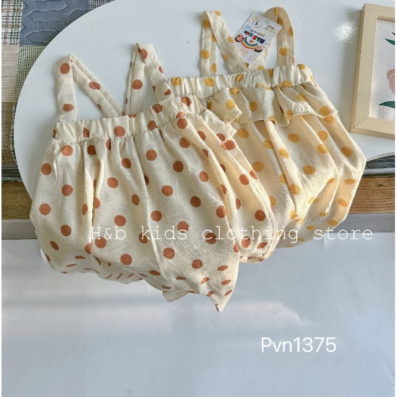 Yếm Jum Đũi Hoạ Tiết Bi Xinh Cho Bé Gái Diện Hè