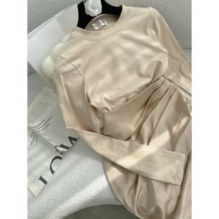 set áo body tay dài và chân váy lụa dài 2M