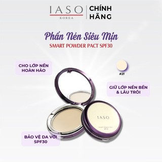 Phấn nén trang điểm siêu mịn iaso smart powder pact spf30