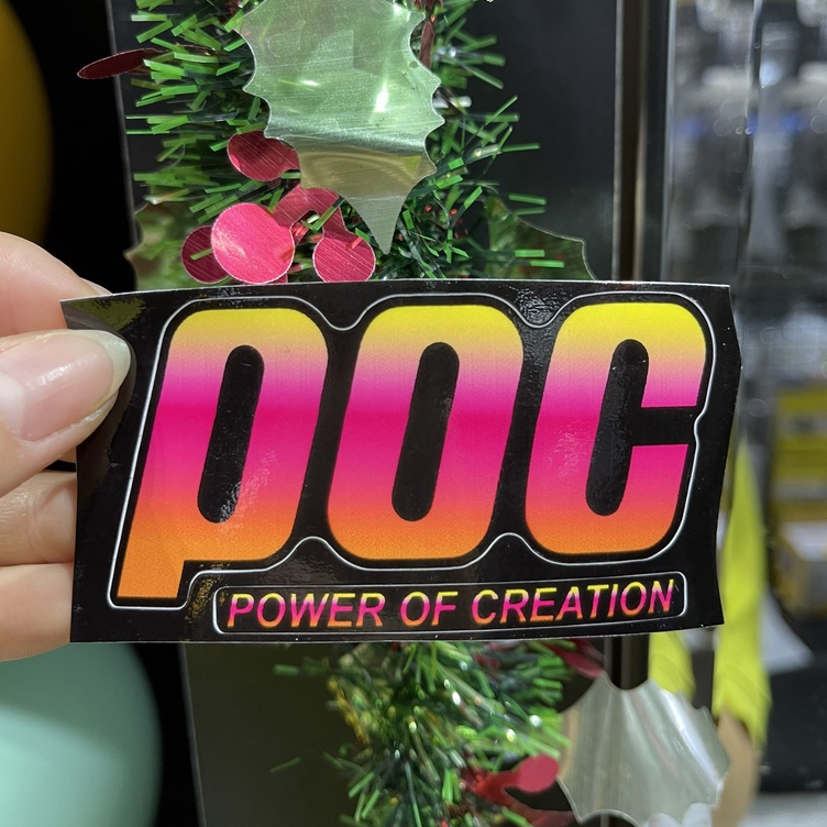 Decal Sticker Chữ Dán Poc P01 Màu Loang Lệch Ít - Loại Decal Cắt Rời Dành Riêng Cho Poc P01