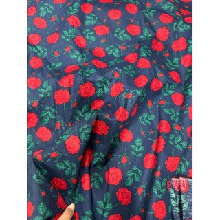 Vải Thô Cotton Hoa Hồng