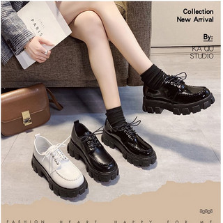 Giày oxford nữ cổ thấp viền siêu kool ngầu da bóng, da mịn