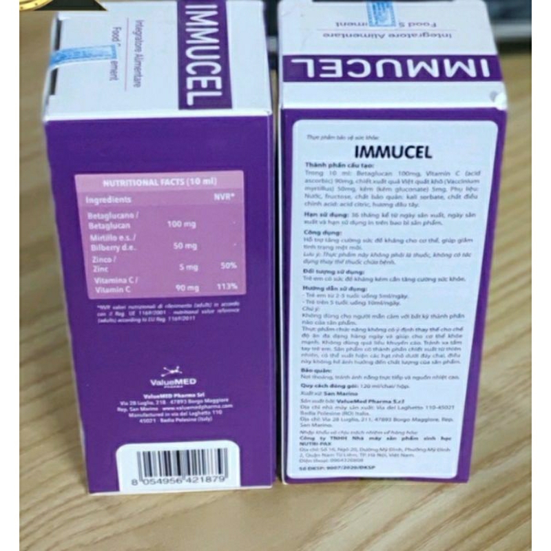 Siro IMMUCEL 120ml - Giúp tăng cường hệ miễn dịch cho bé