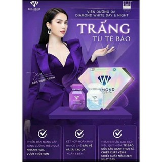 HÀNG NGUYÊN TEM Viên Uống Trắng Da Ngọc Trinh DIAMOND WHITE Trắng Gấp 3 Lần