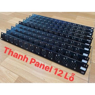 Thanh Panel Bắt Jack Loa, Jack tín hiệu, Jack Nguồn .Thanh 12 lỗ có jack