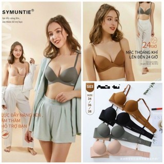 Áo Ngực Nữ Đúc Su Đệm Dày Vừa,Không Gọng-Áo Lót Nữ SYMUNTIE Mềm,Mịn,Nhẹ Nhàng