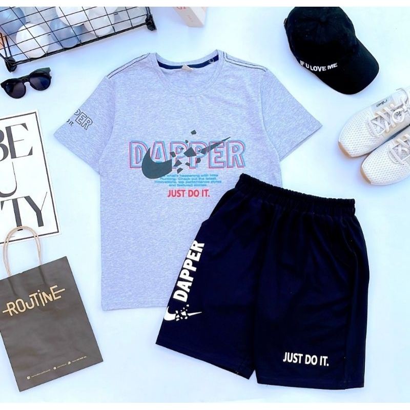 Bộ cộc tay bé trai cotton size đại cồ 40-60kg chất Cotton co dãn đẹp mát